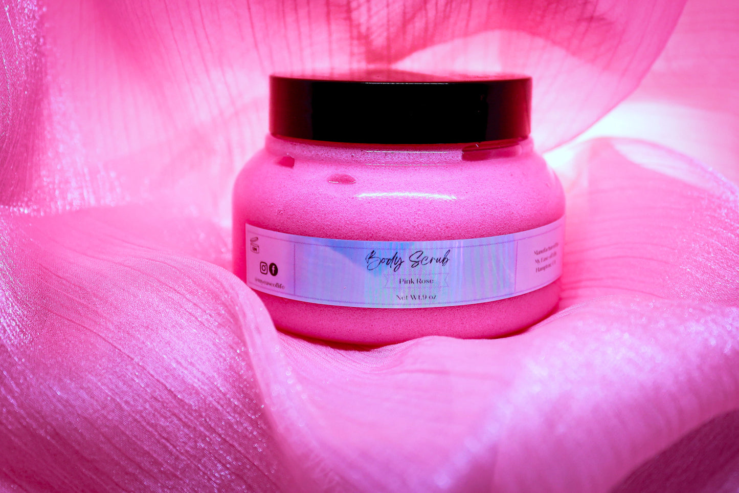 Pink Rose Whipped Soap Sugar Scrub