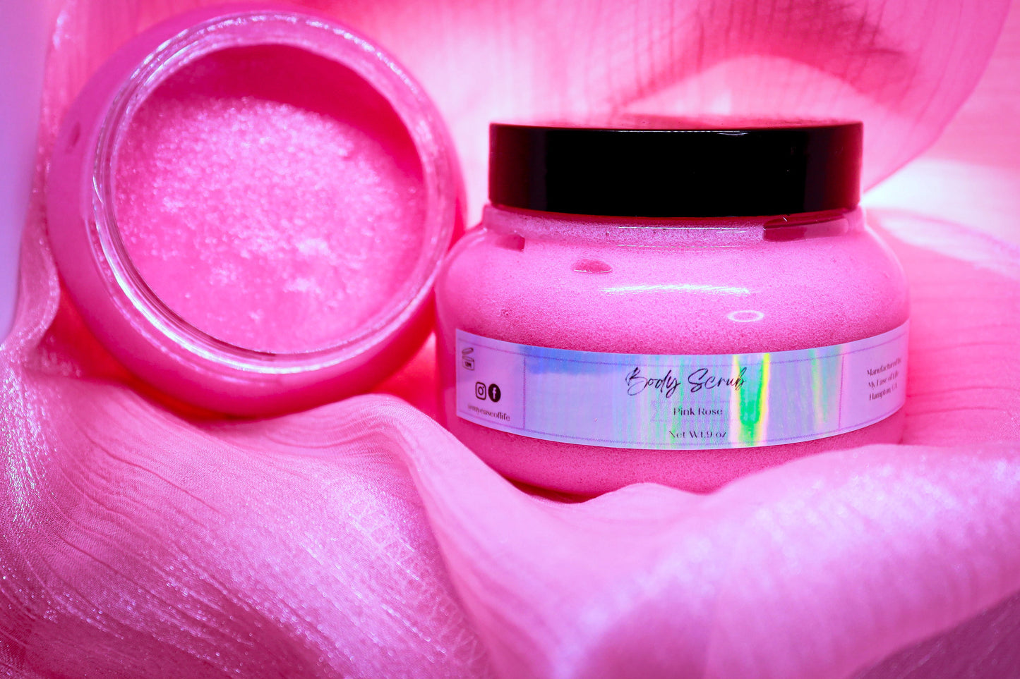 Pink Rose Whipped Soap Sugar Scrub